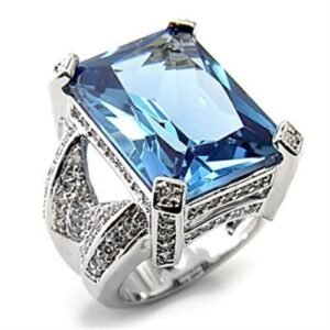 Bague Spinelle Bleu Argent