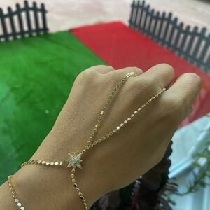 Bracelet Étoile Sequins Dorés