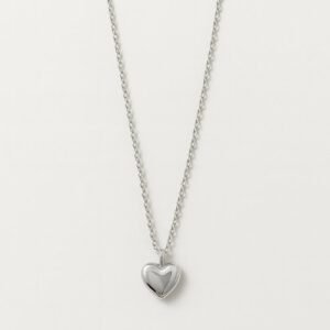 Collier Cœur Argent Acier