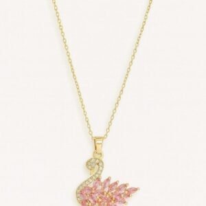 Collier Cygne Rose