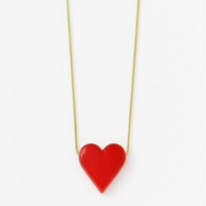 Collier Cœur Murano Rouge